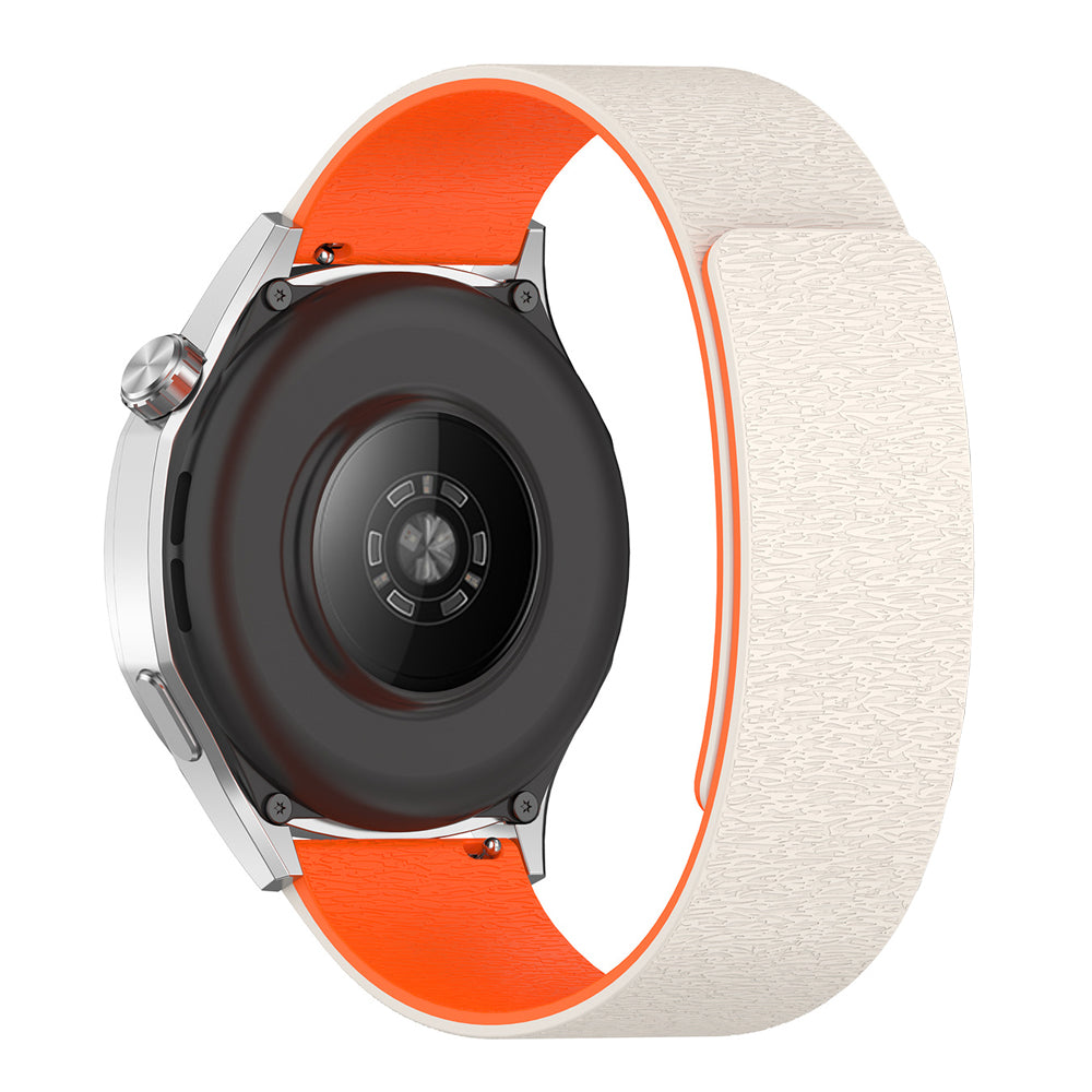 Techsuit W074 szíj a Samsung Galaxy Watch sorozathoz, 20mm, Bézs Narancssárga