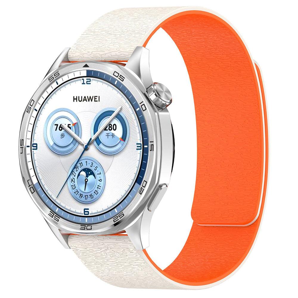 Techsuit W074 szíj a Samsung Galaxy Watch sorozathoz, 20mm, Bézs Narancssárga