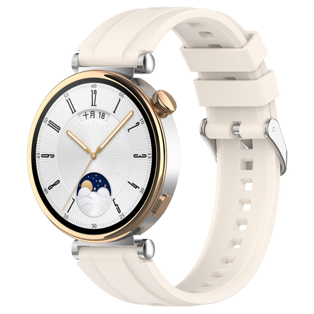 Techsuit W075 szíj Huawei Watch / Garmin Watch sorozathoz, 18mm, Bézs