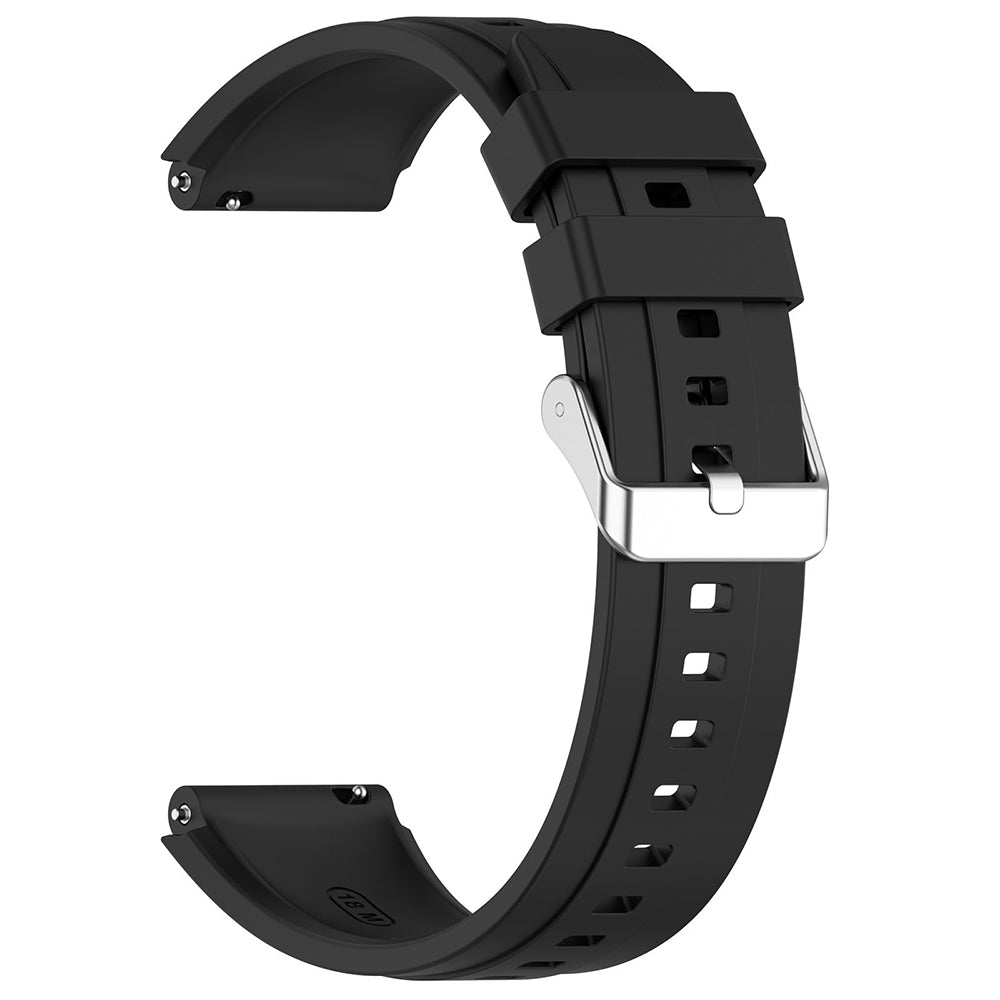 Techsuit W075 szíj Huawei Watch / Garmin Watch sorozathoz, 18mm, Fekete