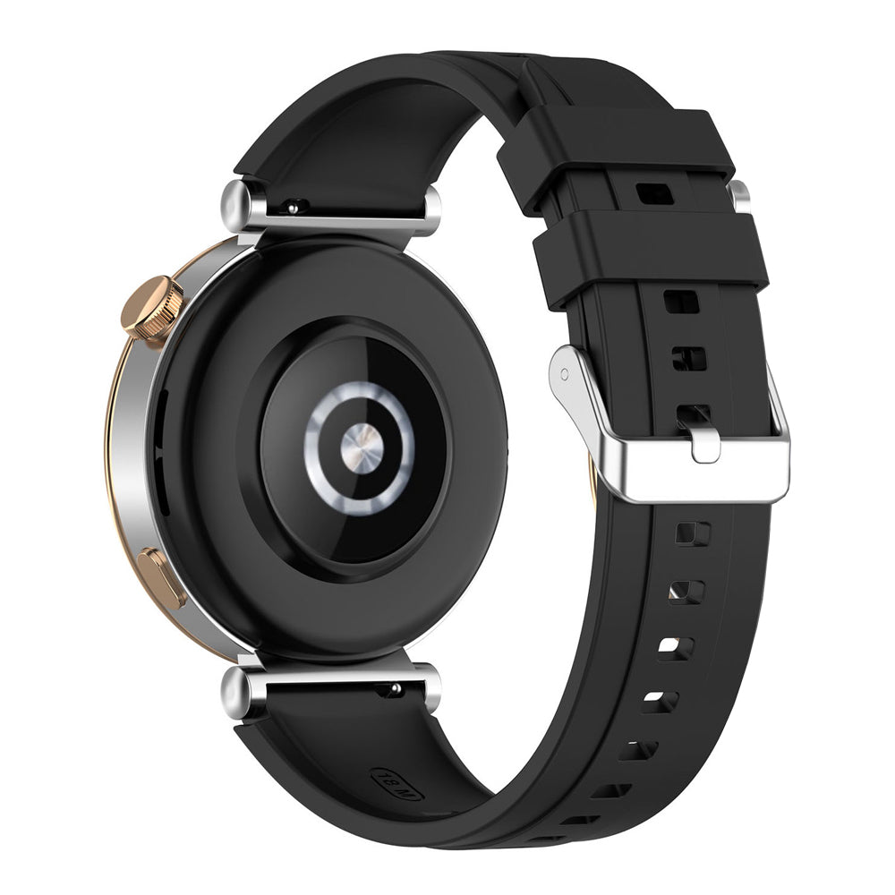 Techsuit W075 szíj Huawei Watch / Garmin Watch sorozathoz, 18mm, Fekete