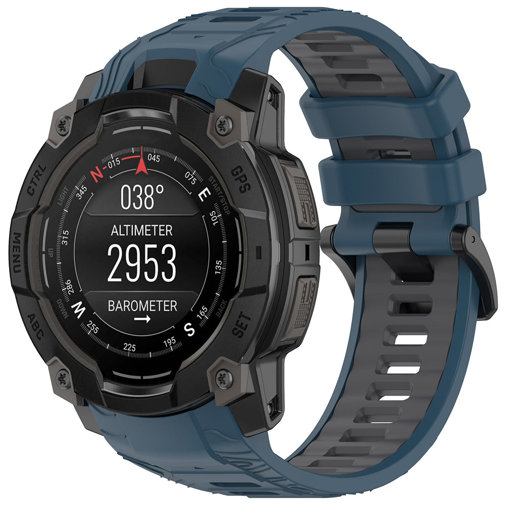 Techsuit W077 szíj Garmin Instinct 3 45mm Solar / Instinct 3 45mm-hez, Tengerészkék