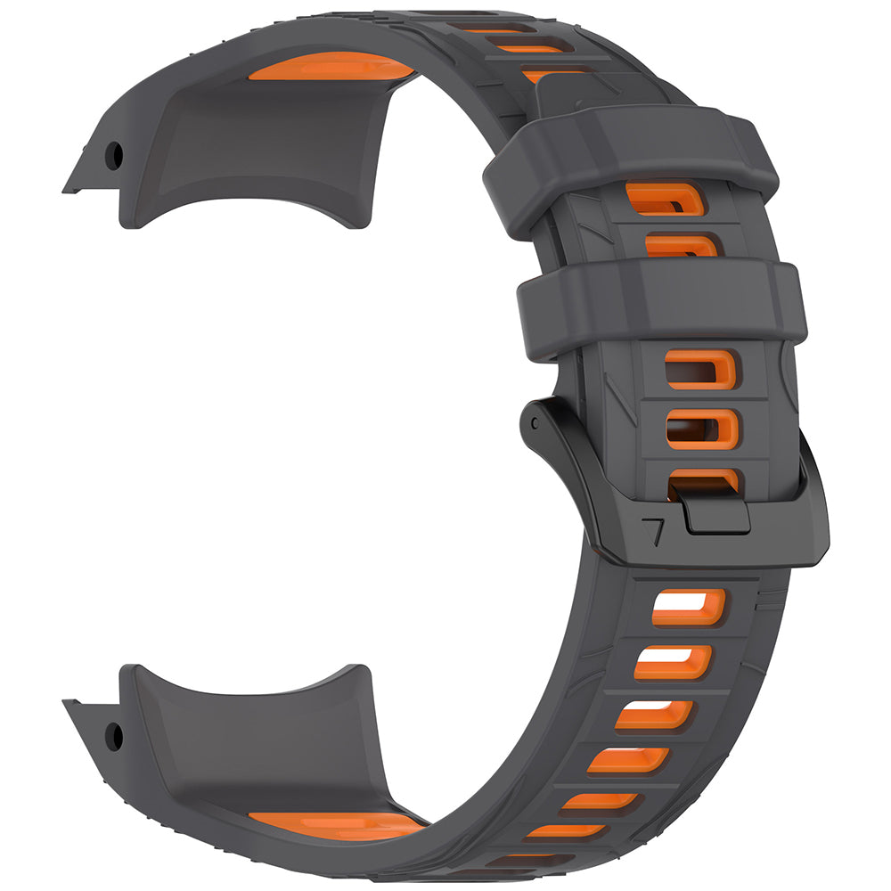 Techsuit W077 szíj Garmin Instinct 3 45mm Solar / Instinct 3 45mm-hez, Szürke Narancssárga
