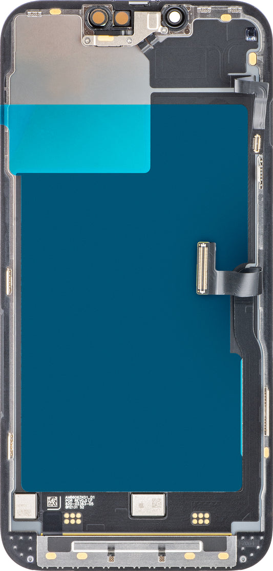 Érintőképernyős kijelző Apple iPhone 13 Pro, kerettel, fekete, szervizcsomag 661-21993