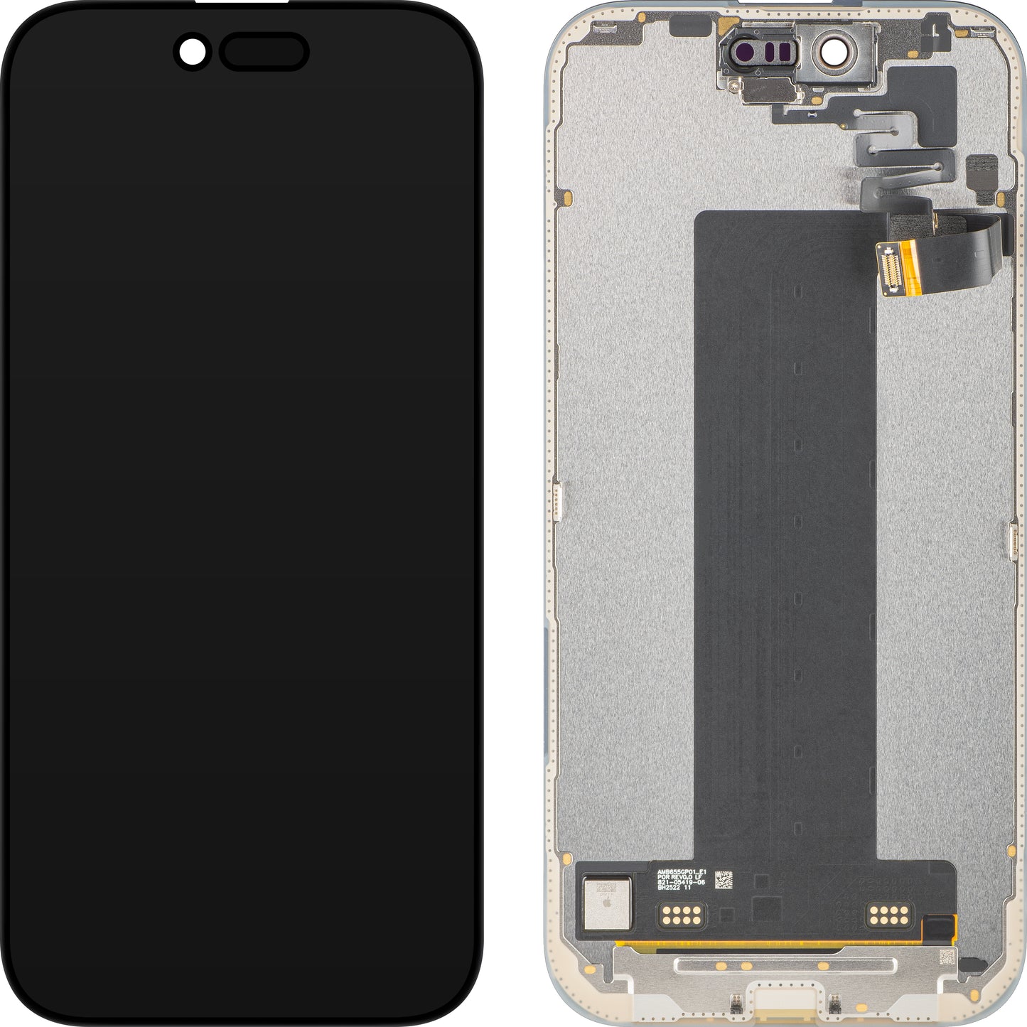 Apple iPhone 17 Air érintőképernyős kijelző, kerettel, fekete, Service Pack 661-55240