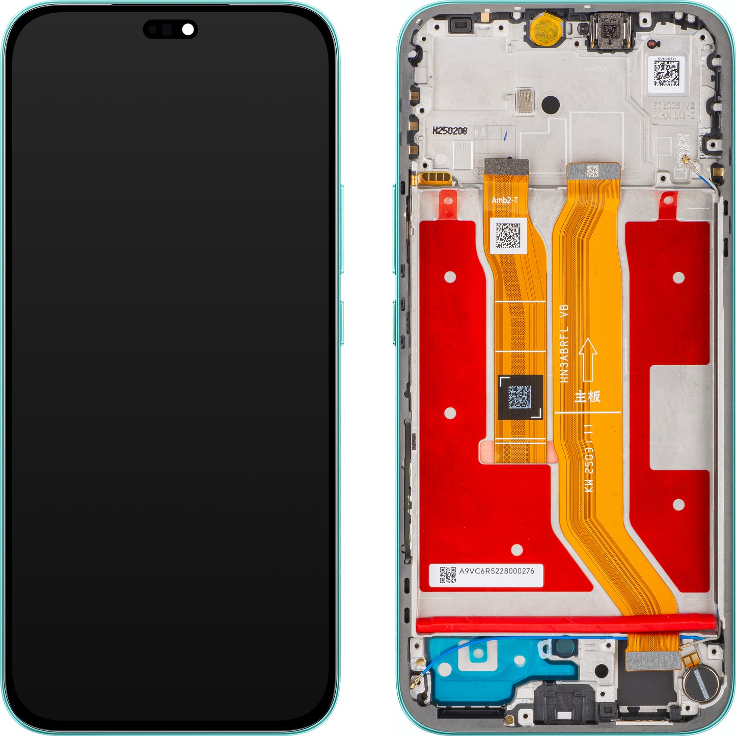 Honor 400 Lite érintőképernyős kijelző kerettel, zöld (Marrs Green), Service Pack 0235ANTH