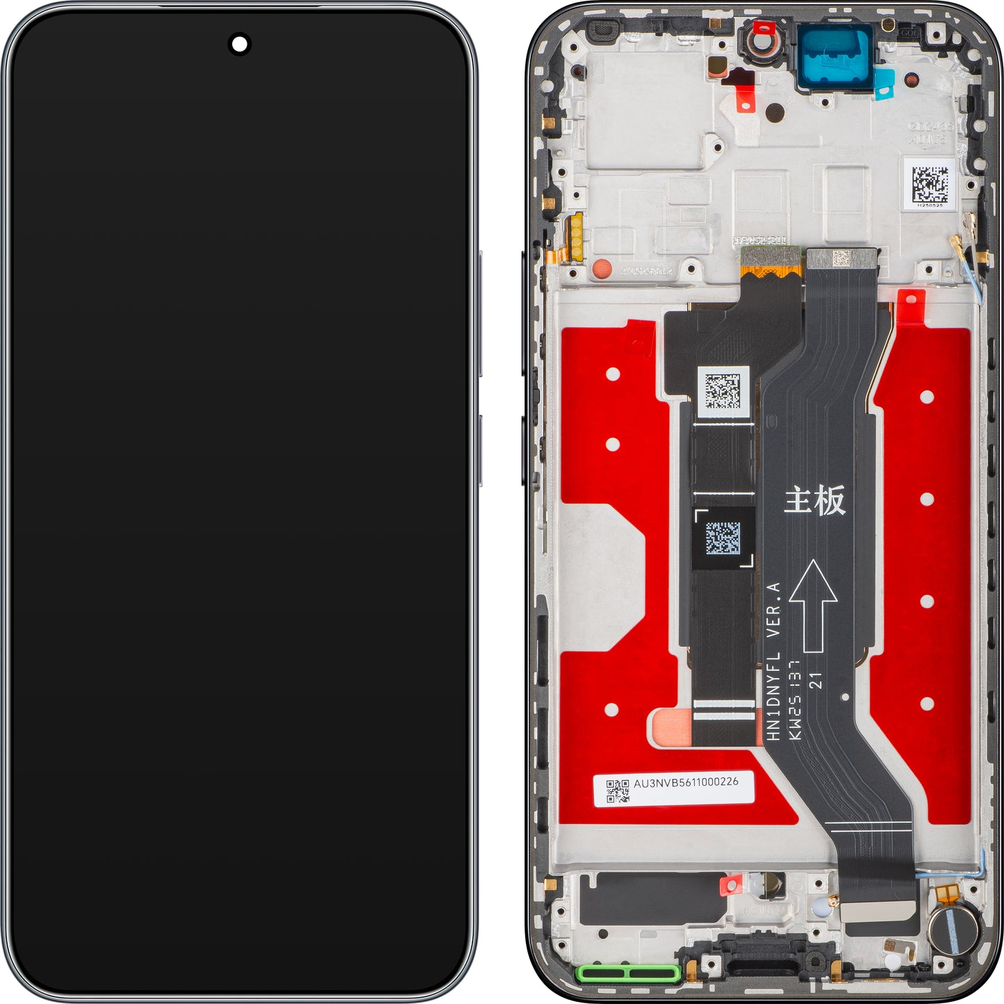 Honor 400 érintőképernyős kijelző kerettel, Fekete (Midnight Black), Service Pack 0235APNR