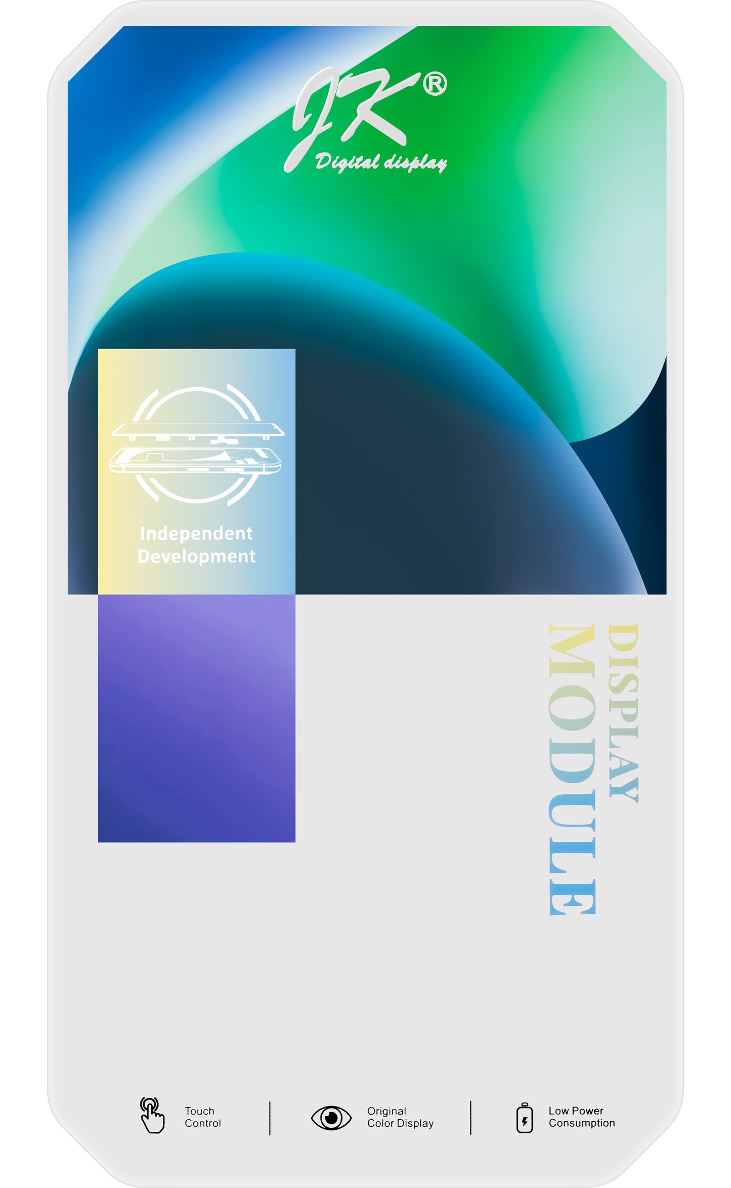 JK érintőképernyő kijelző Apple iPhone 15 készülékhez, kerettel, In-Cell LCD verzió, fekete színű