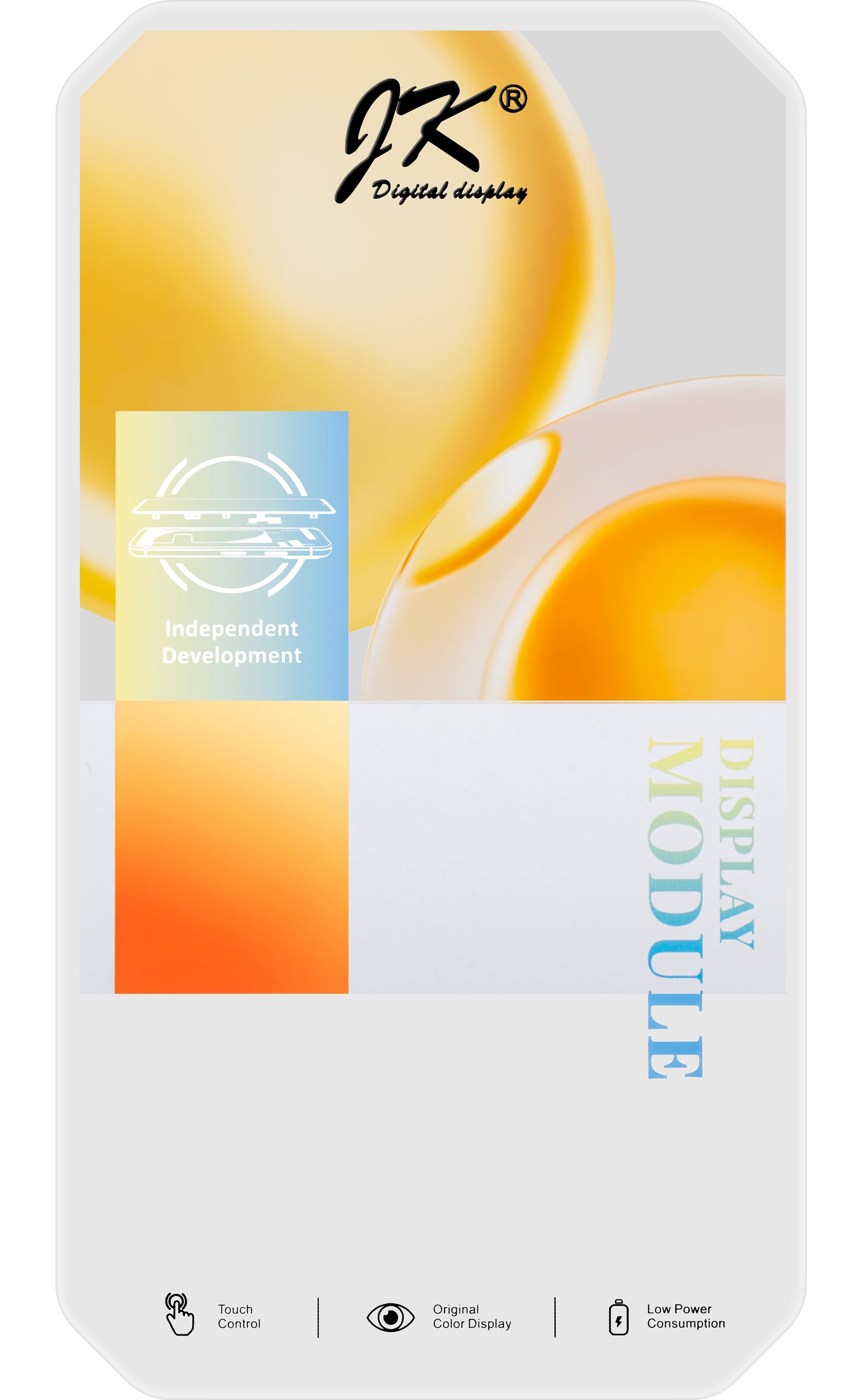 JK érintőképernyős kijelző Apple iPhone 14 Pro Max-hez, kerettel, mozgatható In-Cell IC LCD verzió, fekete