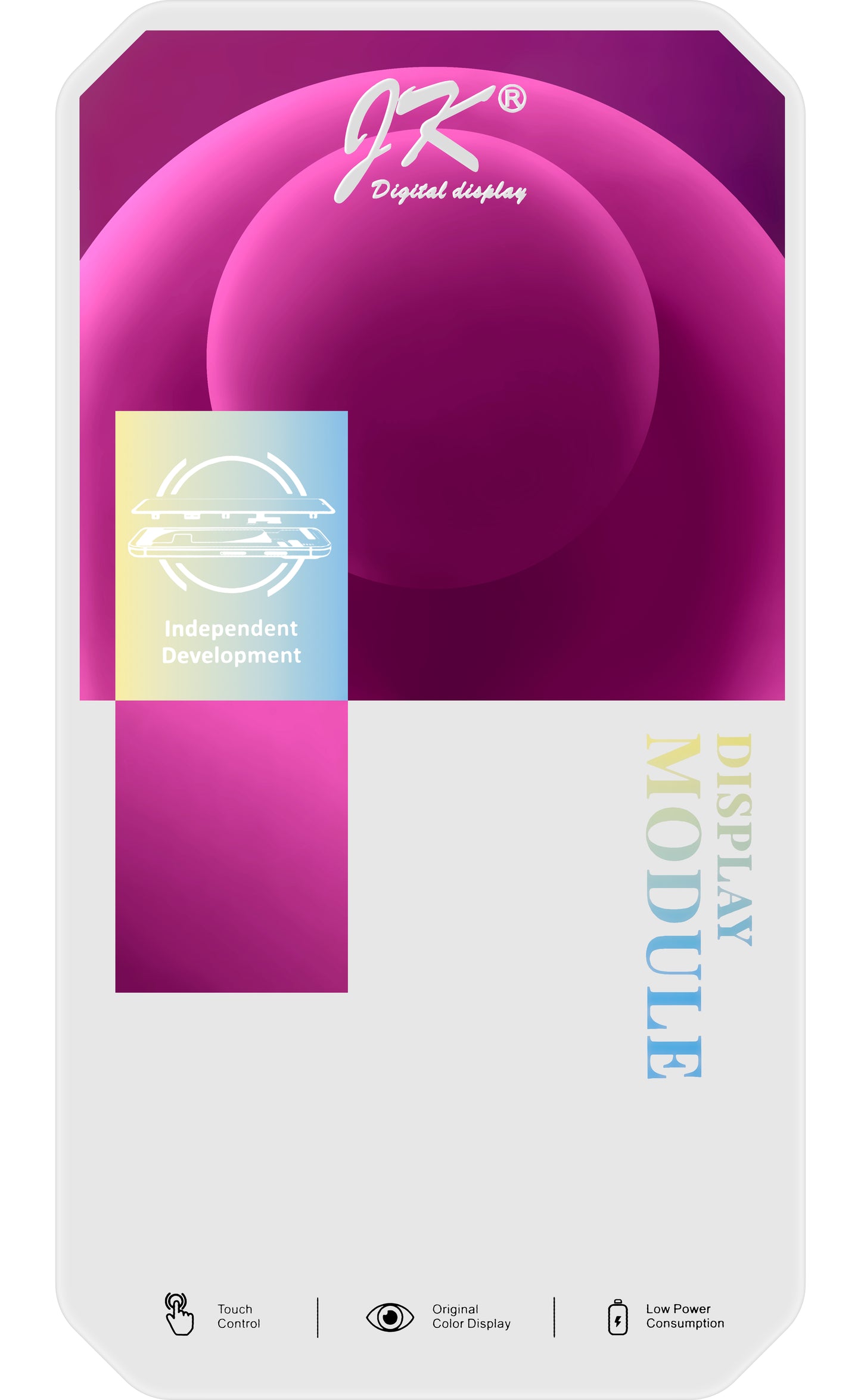 Touchscreen Display JK for Apple iPhone 12 mini, with Frame, In-Cell LCD Version, Black