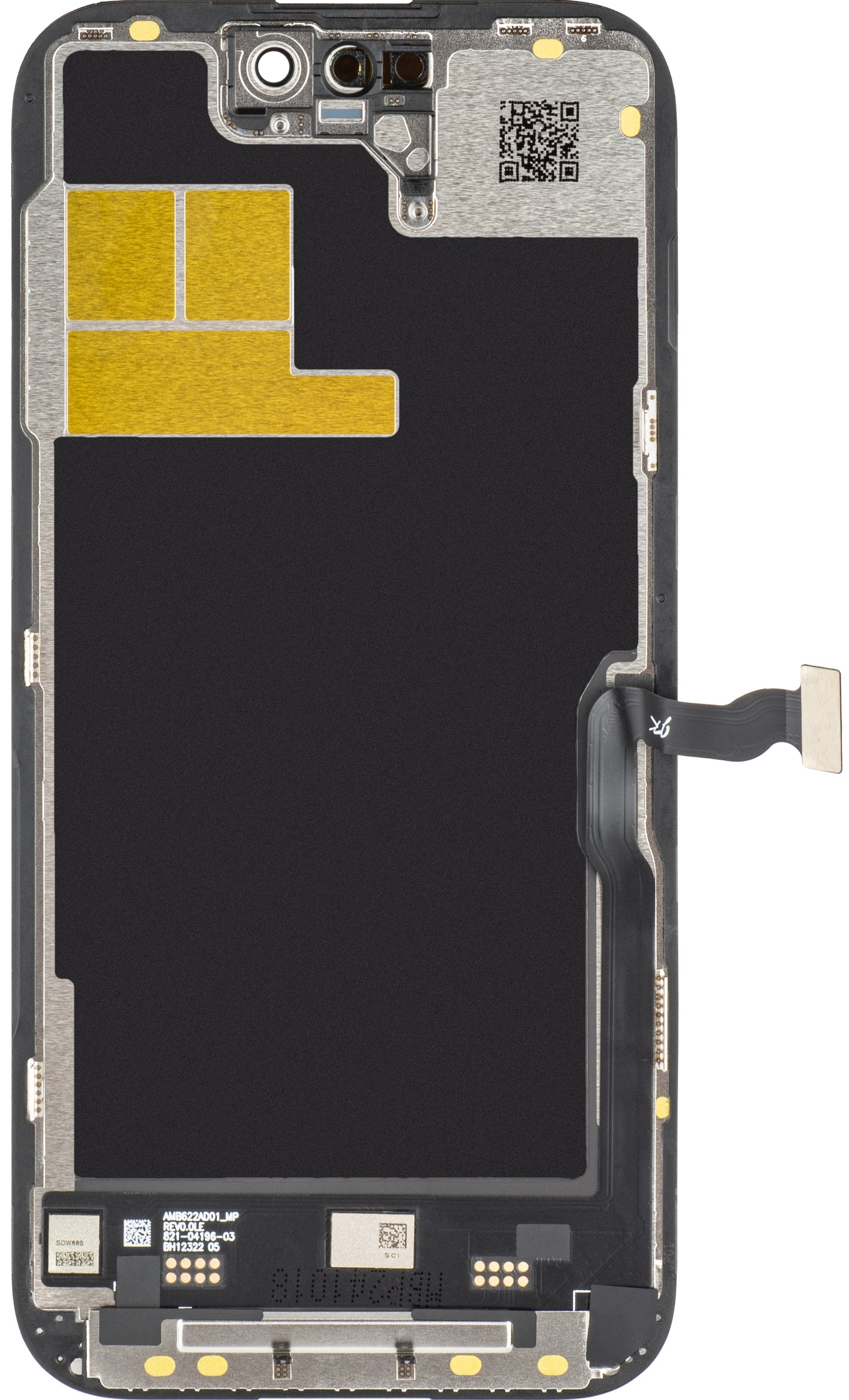 JK érintőképernyős kijelző Apple iPhone 14 Pro-hoz, kerettel, LCD In-Cell IC mozgatható verzió, fekete