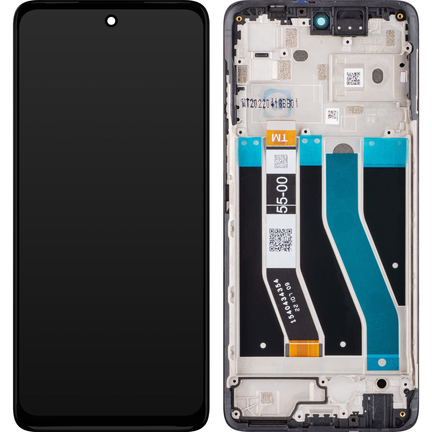 Motorola Moto Moto Moto G62 5G érintőképernyős kijelző, kerettel, fekete, szervizcsomag 5D68C20934