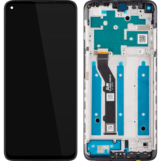 Motorola Moto G9 Plus érintőképernyős kijelző, érintőképernyővel, kerettel, fekete, szervizcsomag 5D68C17281