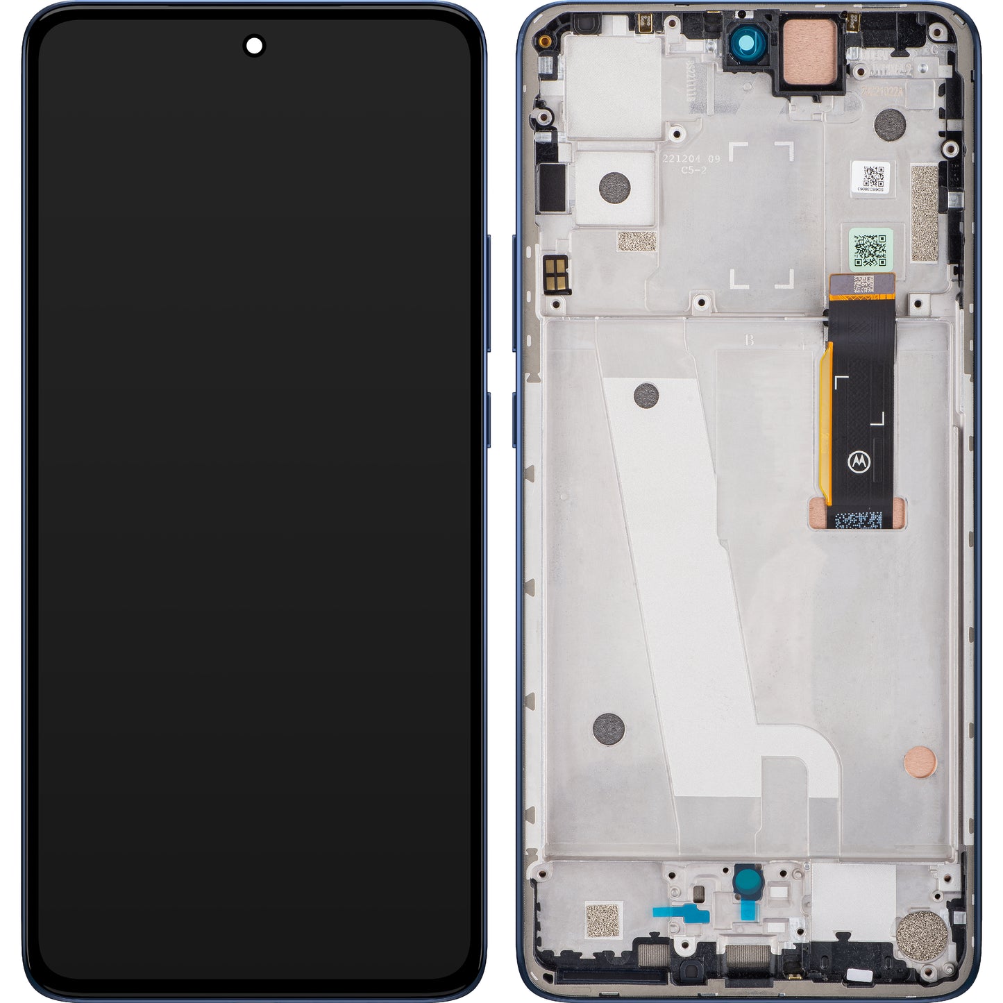 Érintőképernyős kijelző Motorola Edge 30, kerettel, meteoritszürke, szervizcsomag 5D68C20584