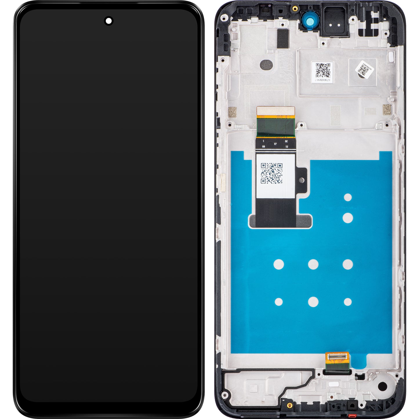 Motorola Moto G13 érintőképernyős kijelző kerettel, fekete (matt szén), szervizcsomag 5D68C22318