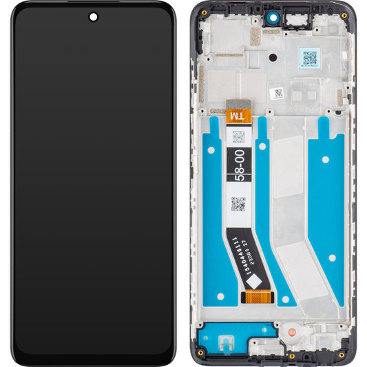 Motorola Moto G73 érintőképernyős kijelző kerettel, fekete, szervizcsomag 5D68C22272