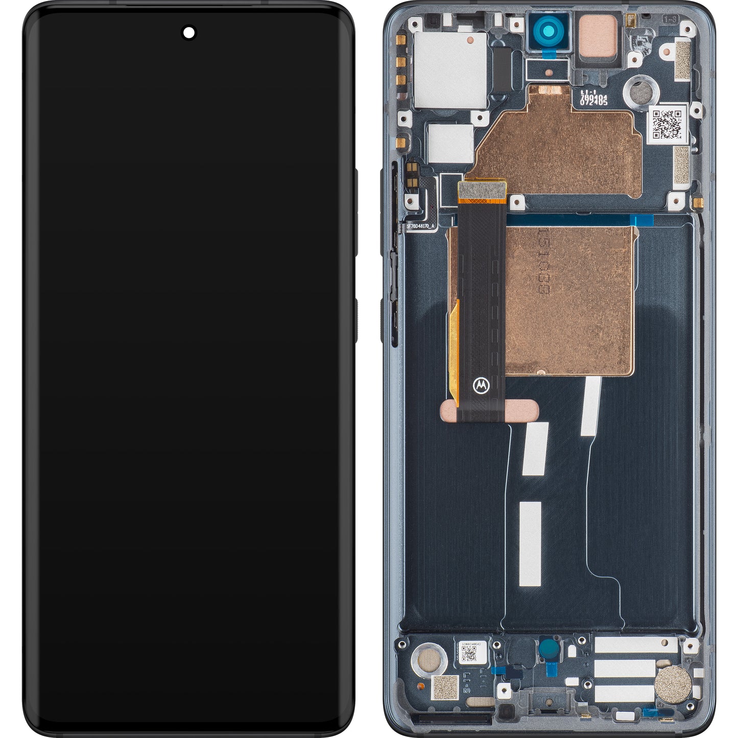 Érintőképernyős kijelző Motorola Edge 30 Fusion, kerettel, fekete (kozmikus szürke), szervizcsomag 5D68C21527