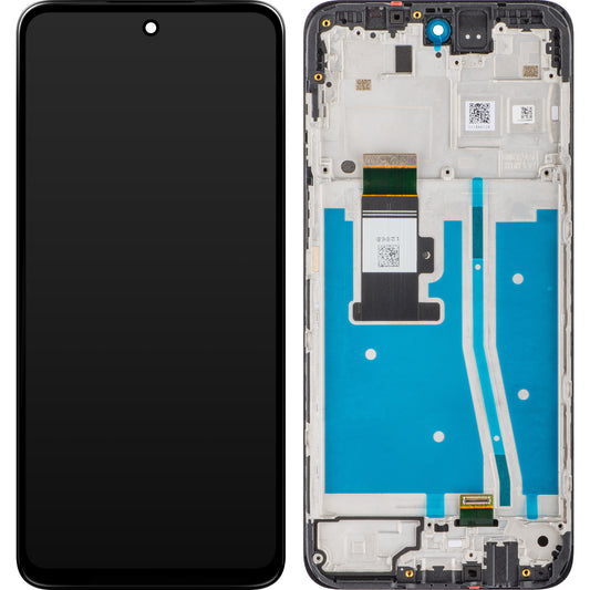 Motorola Moto Moto Moto G53 érintőképernyős kijelző, kerettel, fekete, szervizcsomag 5D68C22150