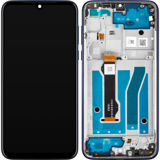 Motorola Moto G8 Plus érintőképernyős kijelző kerettel, sötétkék, szervizcsomag 5D68C15528