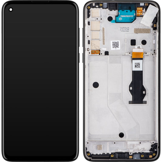 Motorola Moto G8 Power érintőképernyős kijelző, kerettel, füstfekete, szervizcsomag 5D68C16142