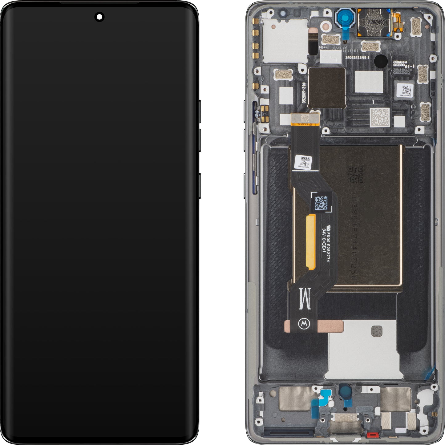 Érintőképernyős kijelző Motorola Edge 50, kerettel, Koala szürke, szervizcsomag 5D68C25135