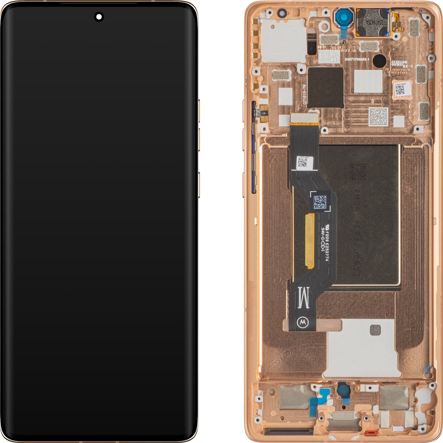Érintőképernyős kijelző Motorola Edge 50, kerettel, rózsaszín (Peach Fuzz), szervizcsomag 5D68C25137