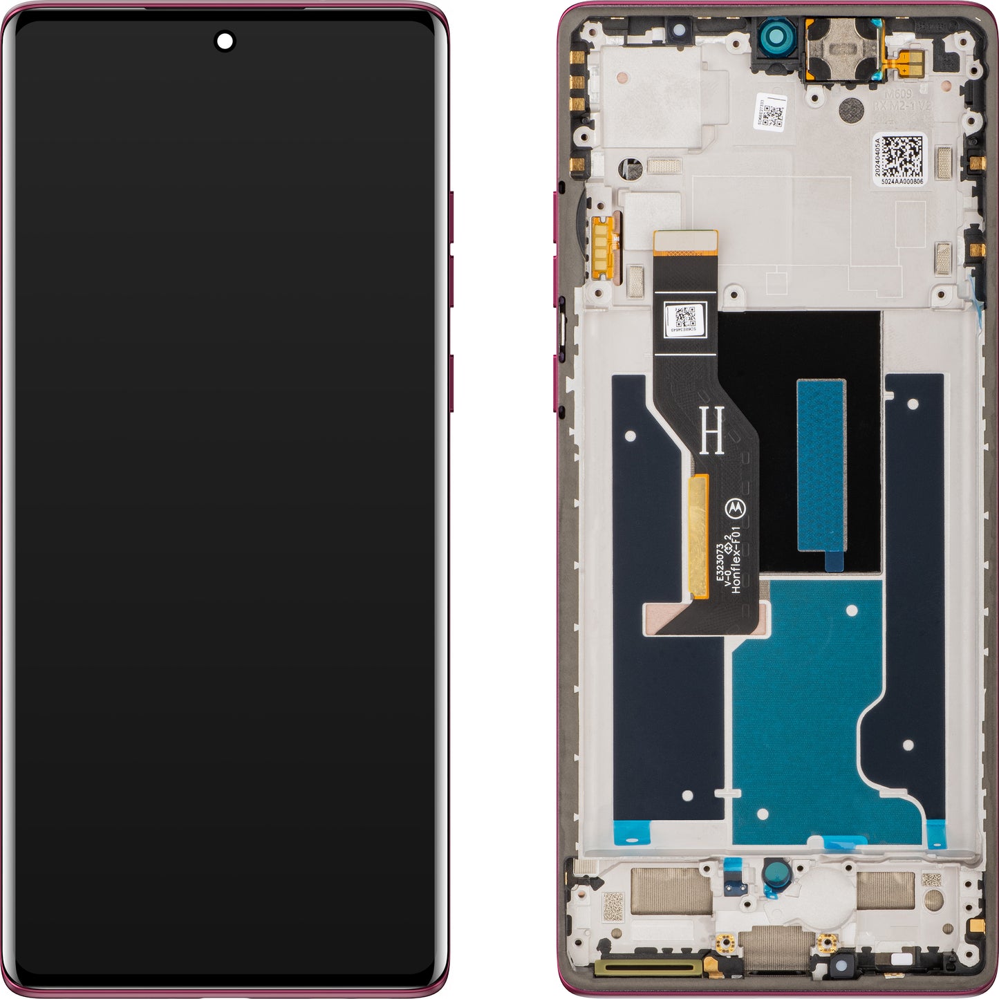 Touchscreen Display Motorola Edge 50 Fusion, with Frame, Hot Pink, Service Pack 5D68C24360