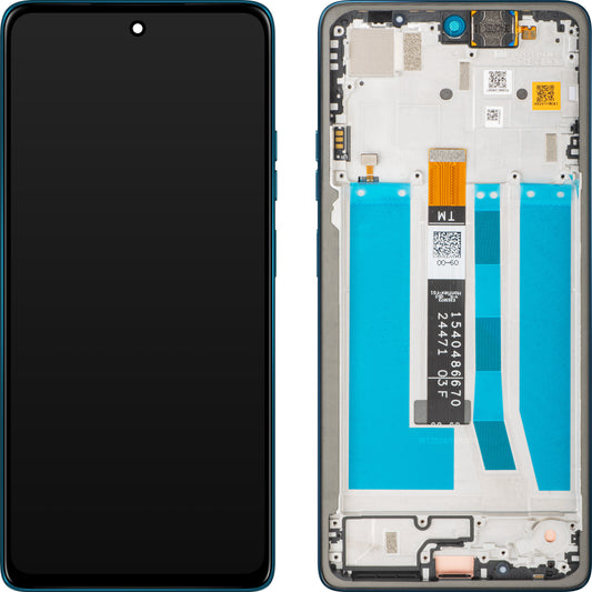 Motorola Moto G75 érintőképernyős kijelző, kerettel, Kék (Relucent Blue), Service Pack 5D68C29067