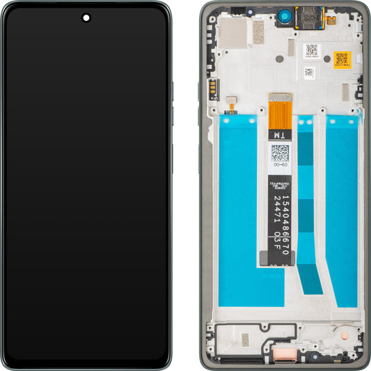 Motorola Moto Moto Moto G75 érintőképernyős kijelző kerettel, égszürke, szervizcsomag 5D68C29068