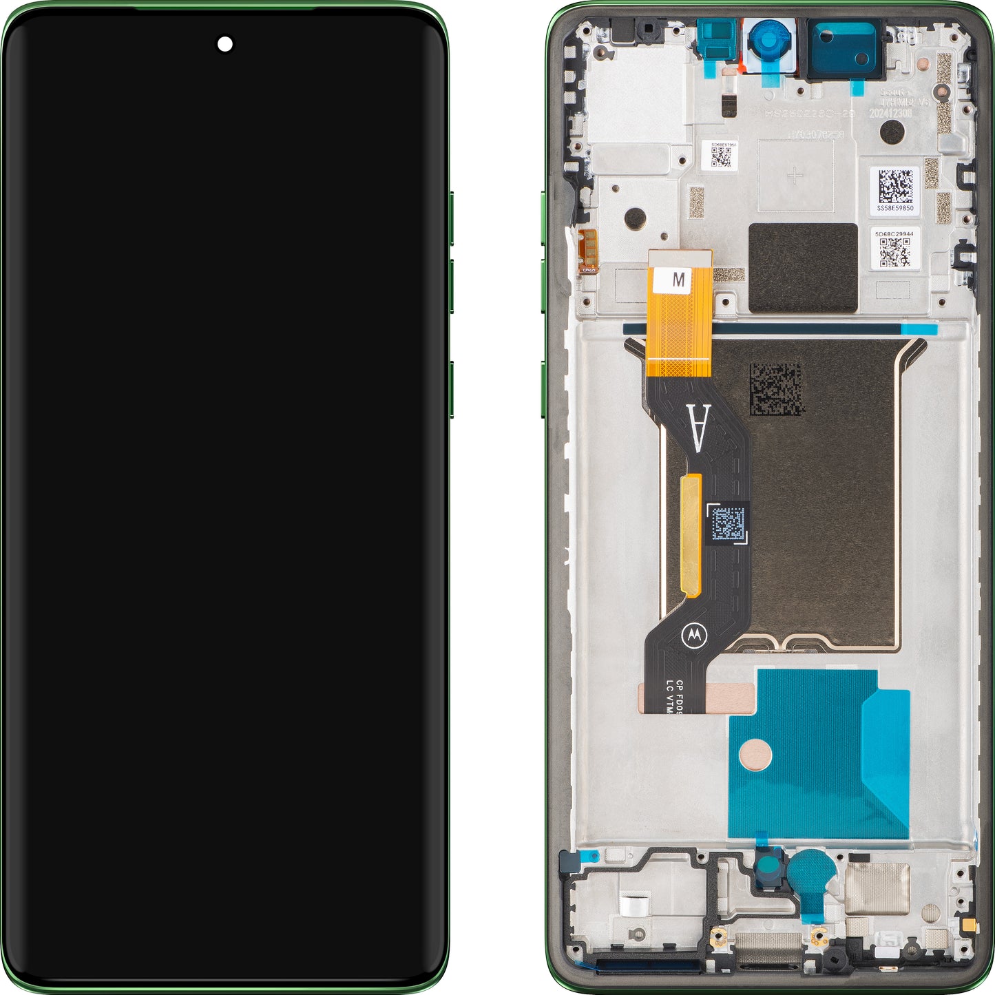 Motorola Edge 60 érintőképernyős kijelző, kerettel, zöld, Service Pack 5D68C29944