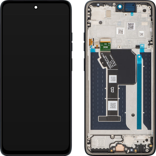 Motorola Moto G56 érintőképernyős kijelző, kerettel, tengerészkék (Black Oyster), Service Pack 5D68C30208