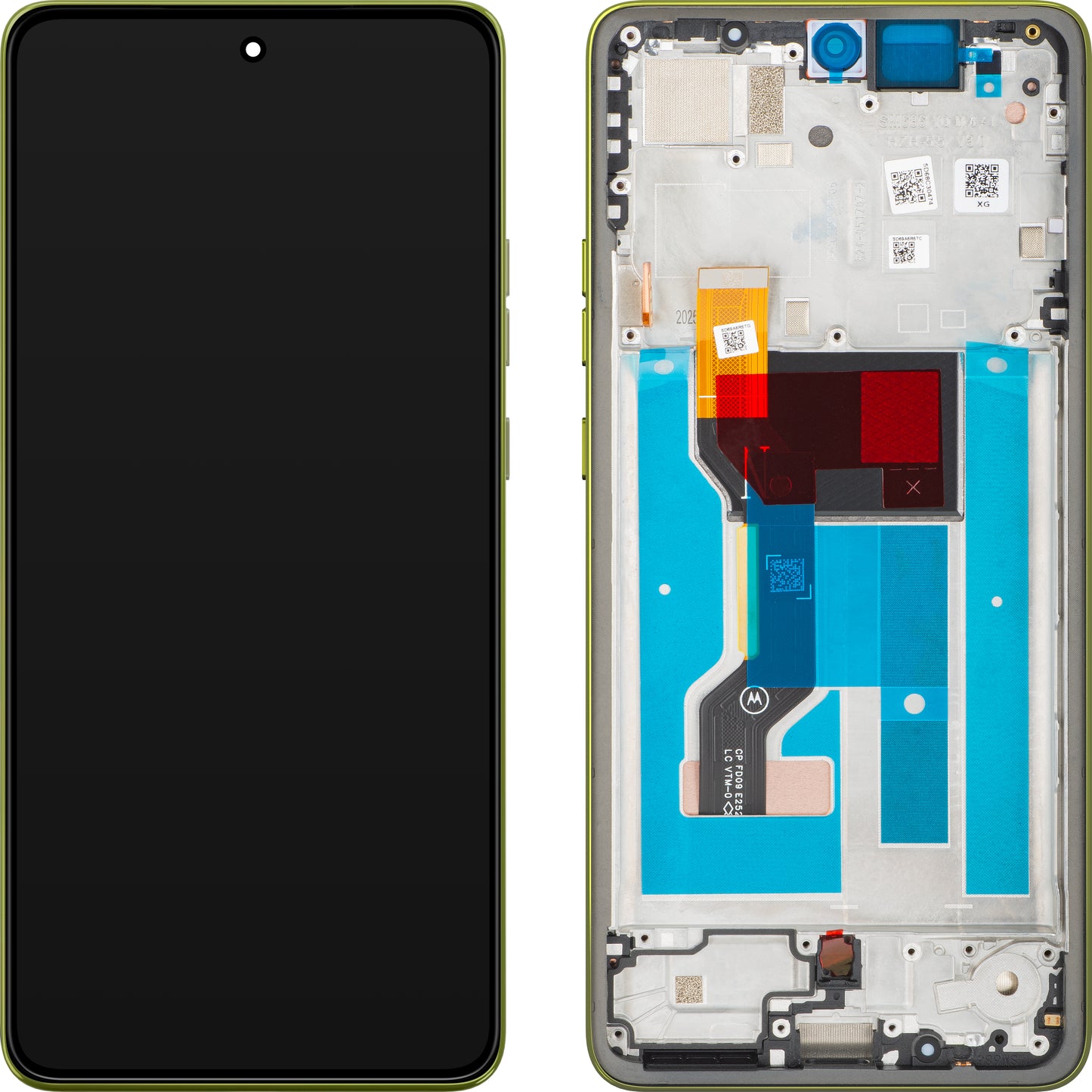 Motorola Moto G86 érintőképernyős kijelző, kerettel, Sárga (Golden Cypress), Service Pack 5D68C30476