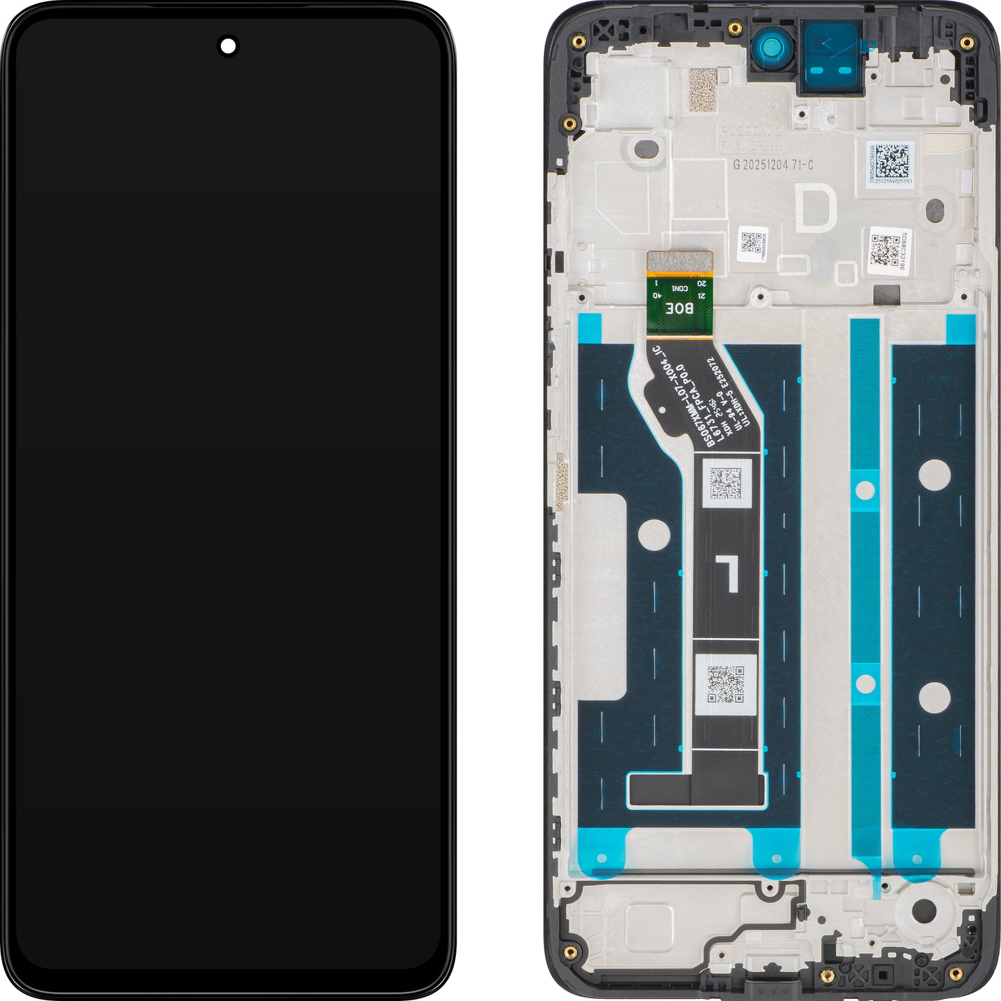 Motorola Moto G17 / G17 Power kijelző érintőképernyővel, kerettel, tengerészkék (Pantone Evening Blue), Service Pack 5D68C32196