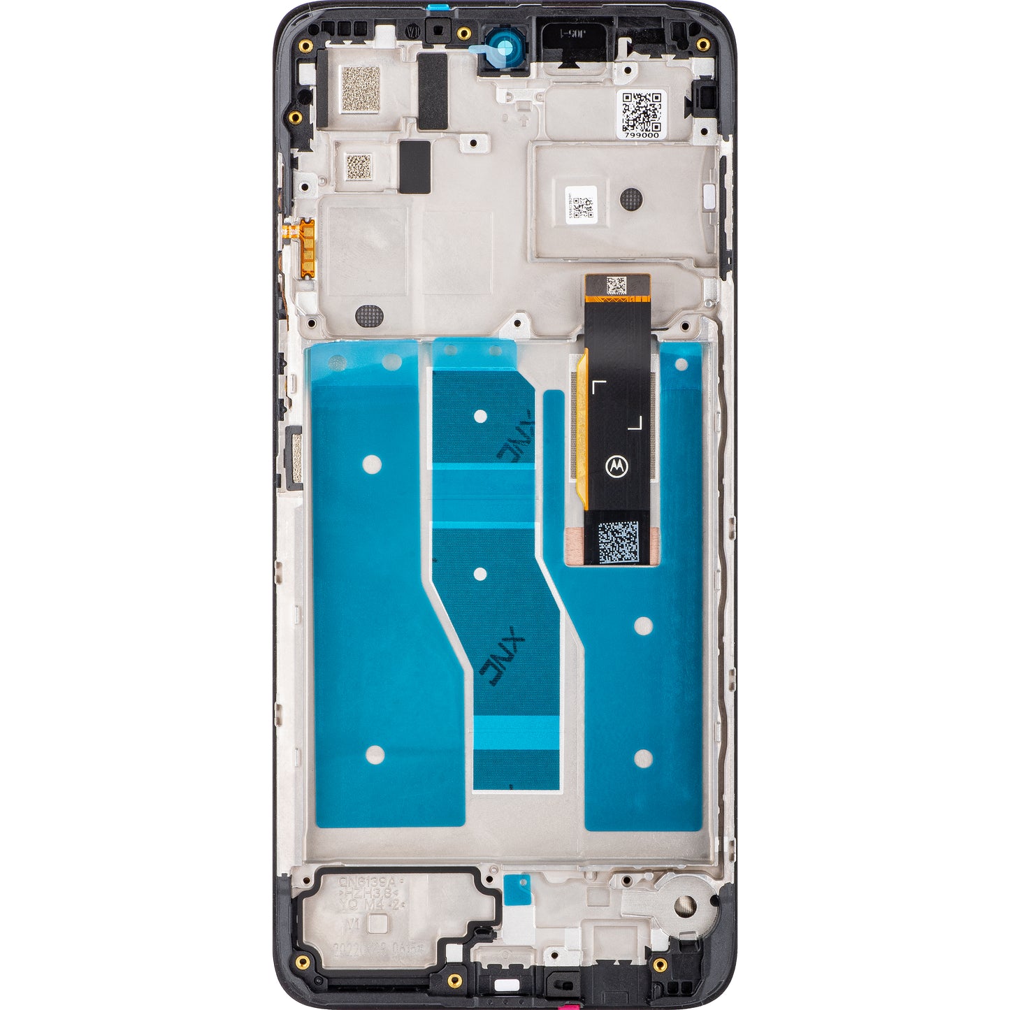 Motorola Moto Moto Moto G52 érintőképernyős kijelző, kerettel, fekete, szervizcsomag 5D68C20495