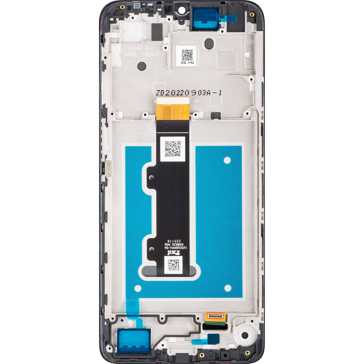 Érintőképernyős kijelző Motorola Moto Moto E22i / E22, kerettel, fekete, szervizcsomag 5D68C21594