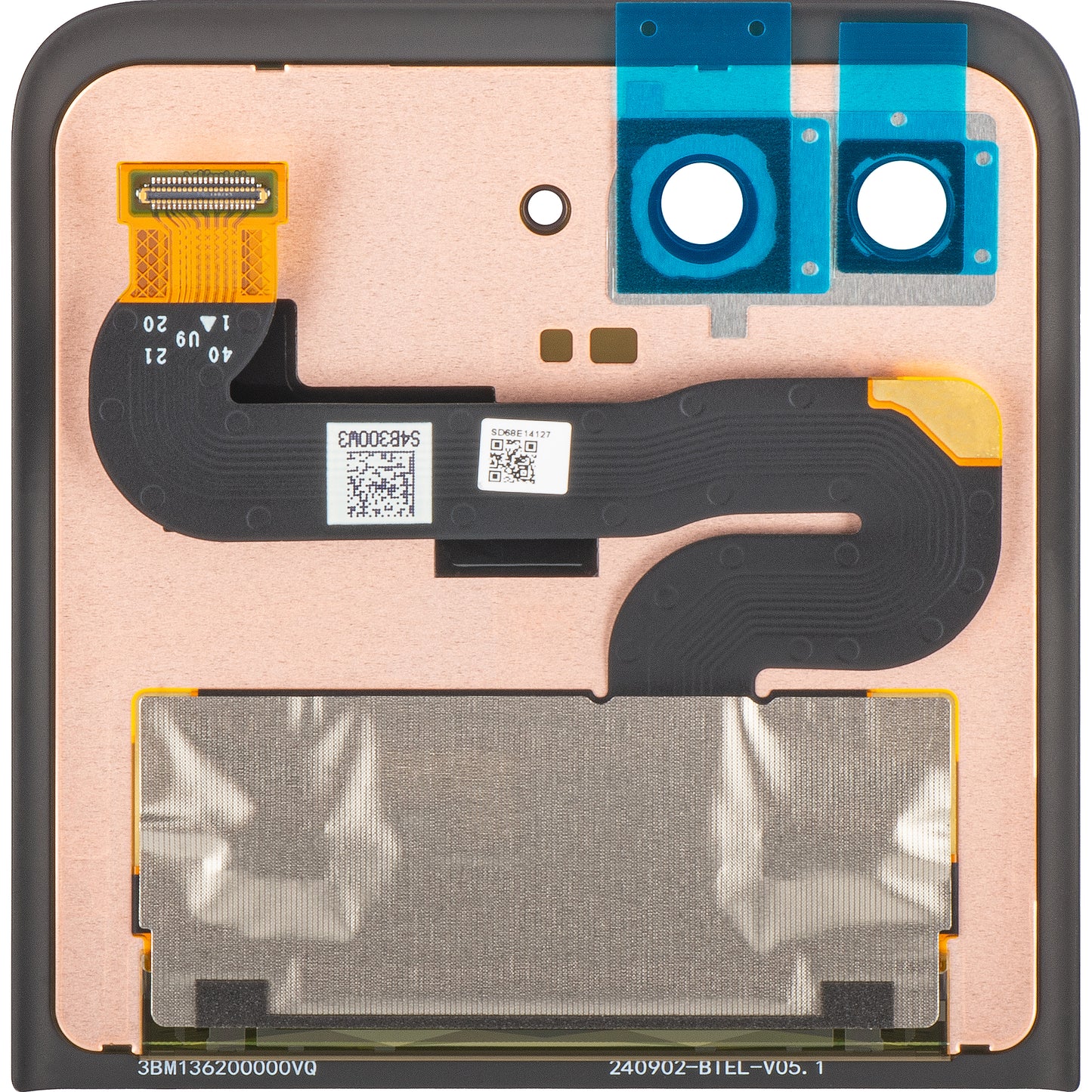 Motorola Razr 2024 / Razr 50 érintőképernyős kijelző, Sub Outer, Service Pack 5D68C24805