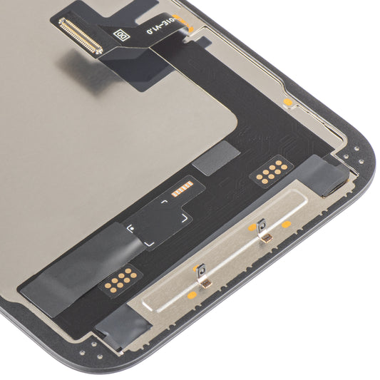 MP érintőképernyős kijelző kompatibilis az Apple iPhone 16e készülékkel, kerettel, Soft OLED FHD 120Hz IC Movable változat, Fekete