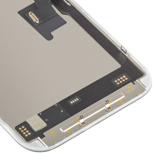 MP érintőképernyős kijelző kompatibilis az Apple iPhone 16 Pro-val, kerettel, Soft OLED FHD 120Hz IC Movable változat, Fekete