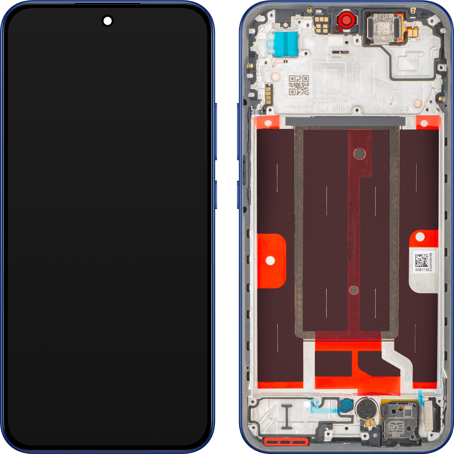 Oppo A6 Pro 5G érintőképernyős kijelző kerettel, kék (Stellar Blue), Service Pack 621029000656