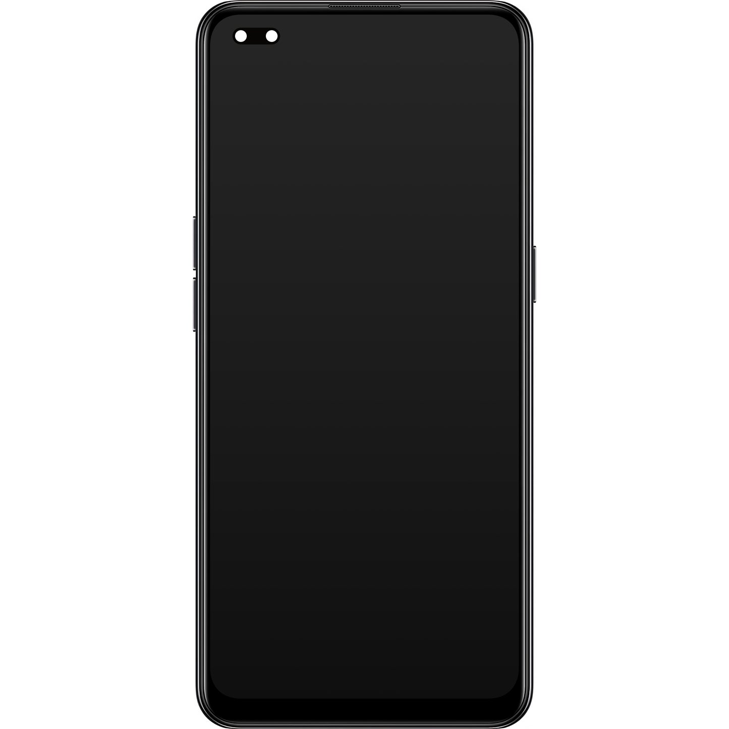 Érintőképernyős kijelző Oppo Reno4 5G, kerettel, Space Black, szervizcsomag 4904705