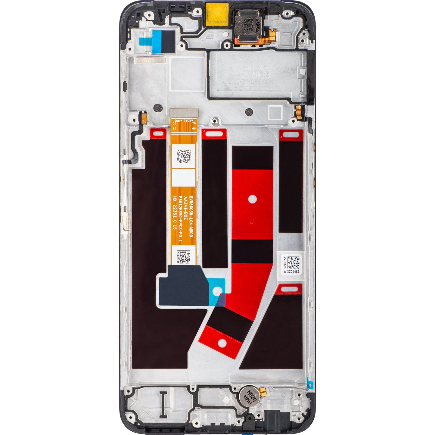 Kijelző érintőképernyővel Oppo A57 5G, kerettel, fekete, szervizcsomag 4130239