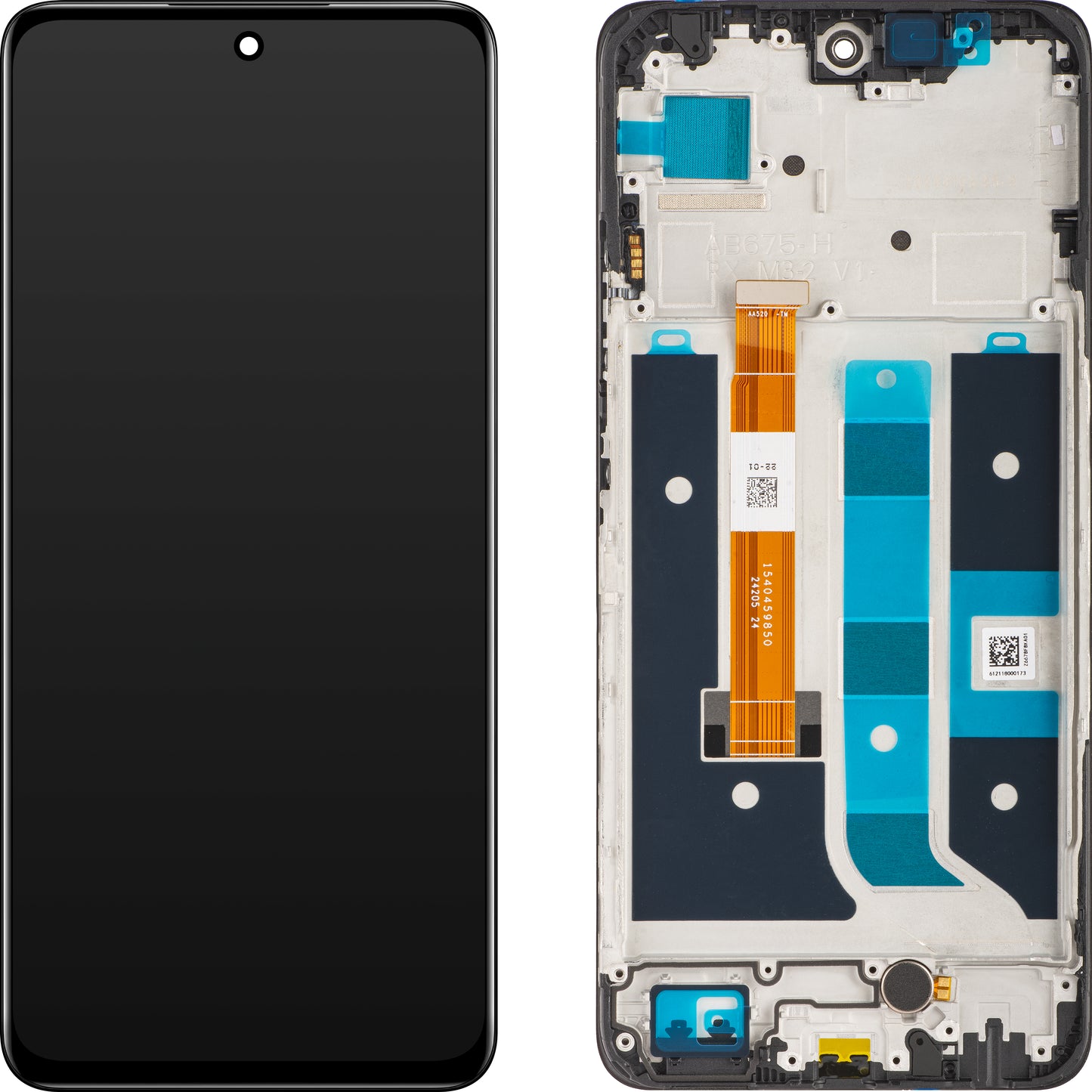 Realme 11 5G érintőképernyős kijelző Realme 11 5G, kerettel, éjfekete, szervizcsomag 621029000064