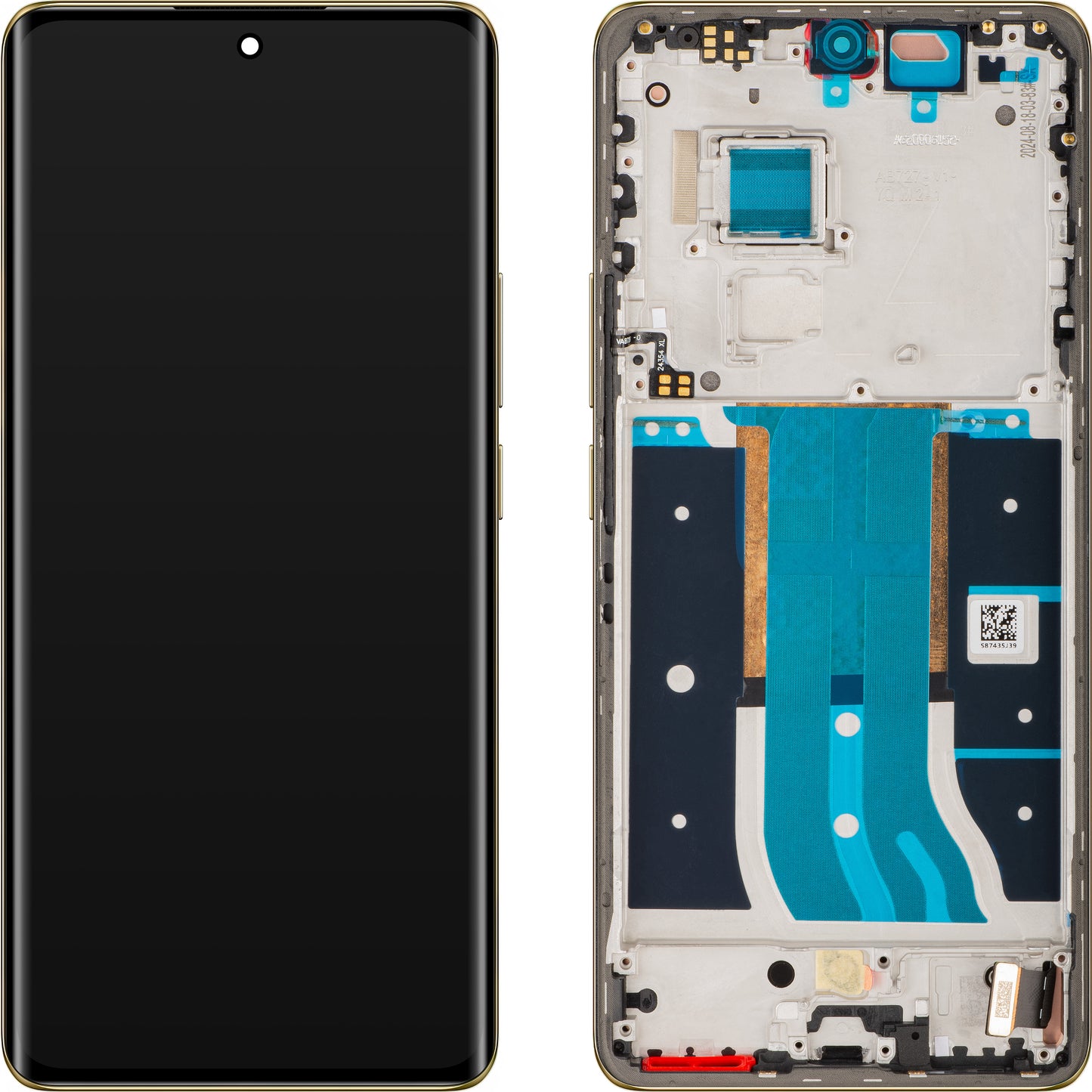 Érintőképernyős kijelző Realme 12 Pro, kerettel, arany (Navigator Beige), szervizcsomag 621029000163