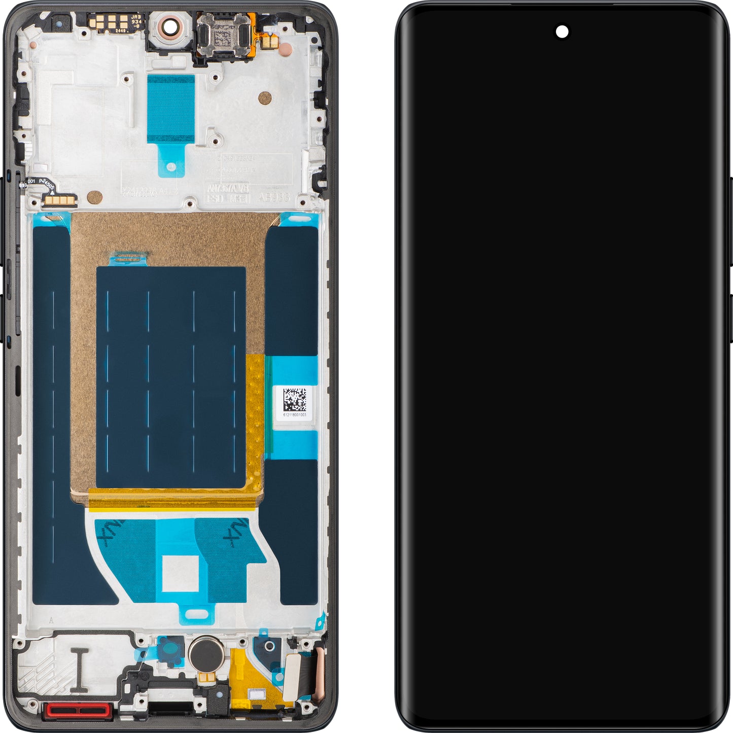 Realme 14 Pro érintőképernyős kijelző, kerettel, Szürke (Suede Grey), Service Pack 621029000421