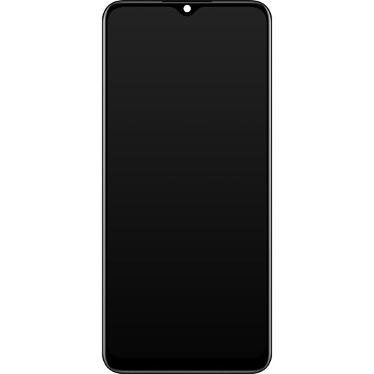 Érintőképernyős kijelző Realme 6i, kerettel, fekete, szervizcsomag 4903584