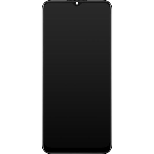 Érintőképernyős kijelző Realme C25Y, kerettel, fekete, szervizcsomag 4908854