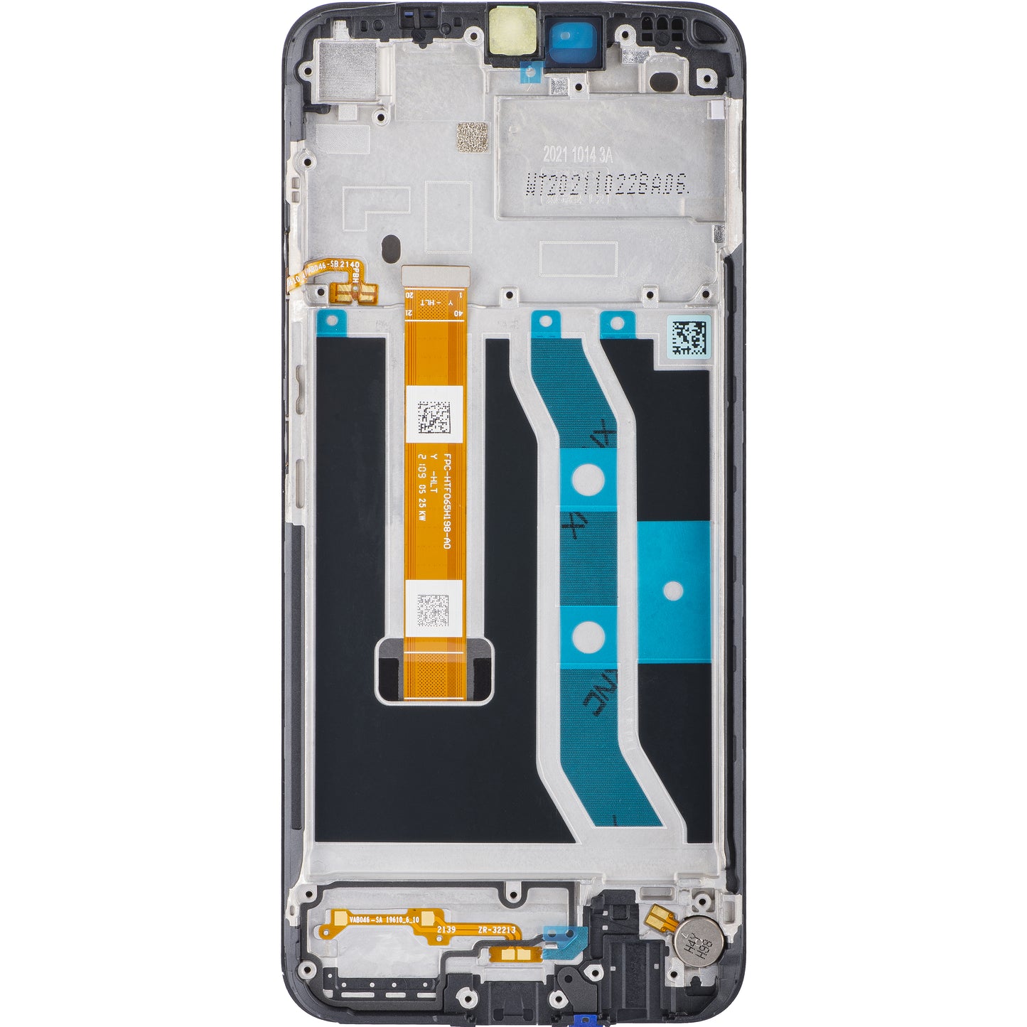 Érintőképernyős kijelző Realme C25Y, kerettel, fekete, szervizcsomag 4908854