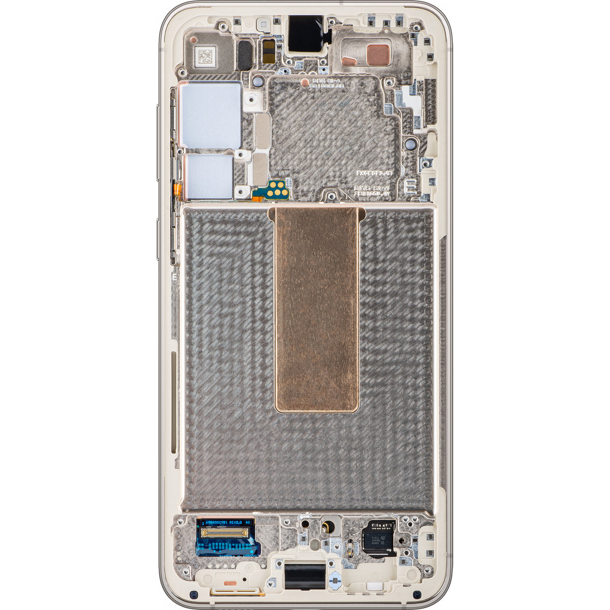 Samsung Galaxy S23+ S916 érintőképernyős kijelző, kerettel, fehér (krém), Service Pack GH82-30476B