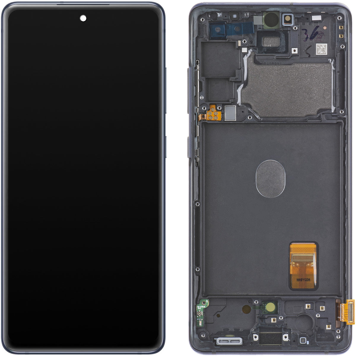 Samsung Galaxy S20 FE 5G G781 érintőképernyős kijelző, kerettel, tengerészkék, Swap GH82-24214A