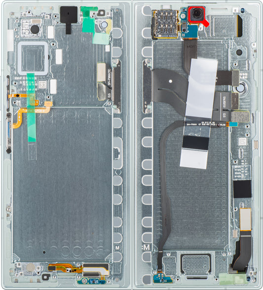 Samsung Galaxy Z Fold7 F966 érintőképernyős kijelző, kerettel, belső aljjal, zöld (menta), Service Pack GH82-37548D